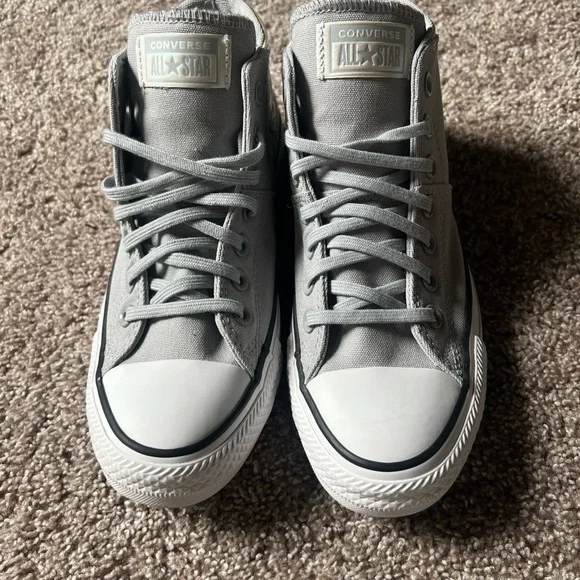Brand New Converse Light Gray High-Tops - Picture 2 of 7